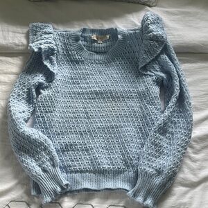 LOFT Textured Light Blue Sweater
